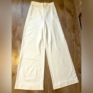 Like New White Max Mara Wide Leg Wool Sweater Pants Size 4